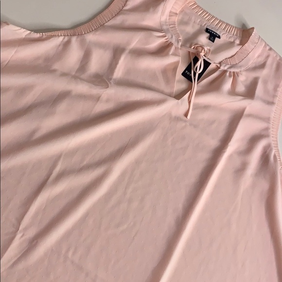 New Torrid Chiffon pleated sleeveless shirt blush pink 5X plus size top - Picture 5 of 10